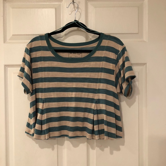 FP we the free striped swing cropped tee top - Picture 3 of 5